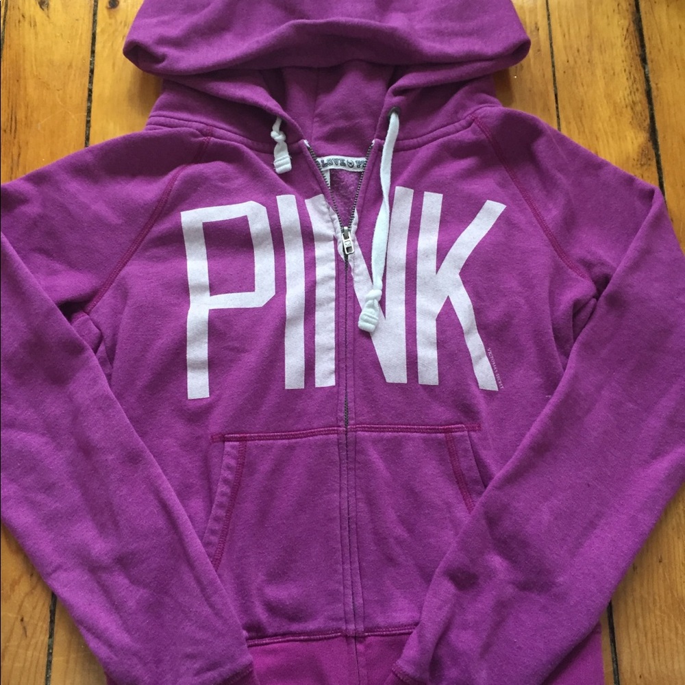 PINK FULL ZIP HOODIE